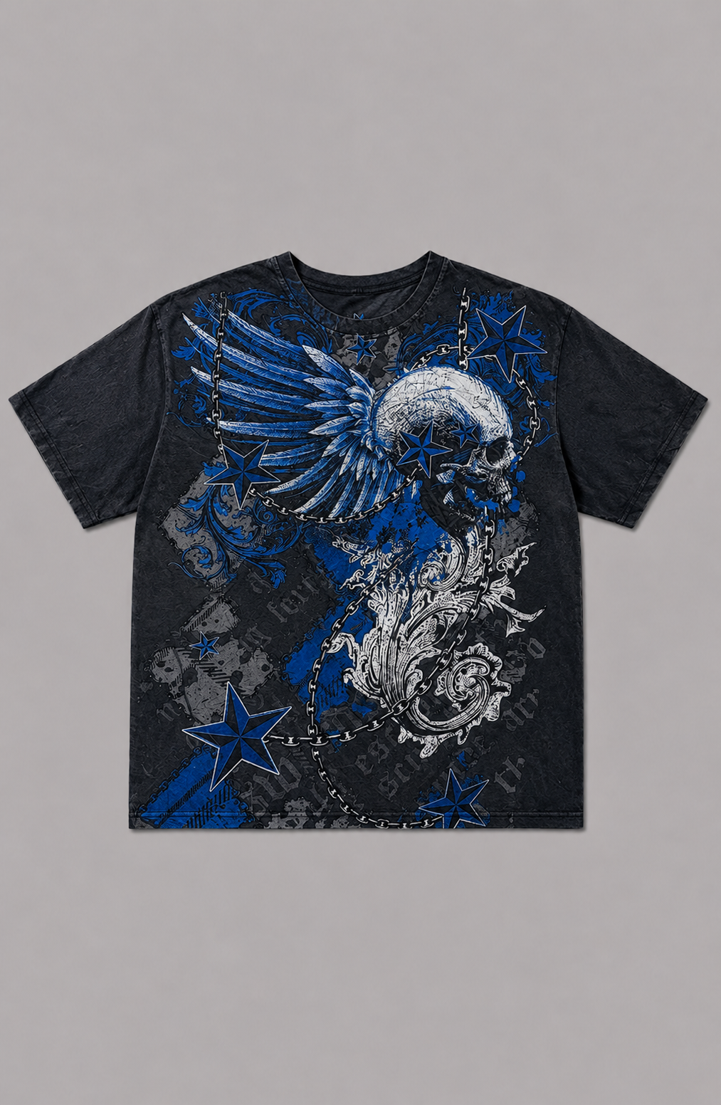 Gothic Blue Fade Baggy Shirt