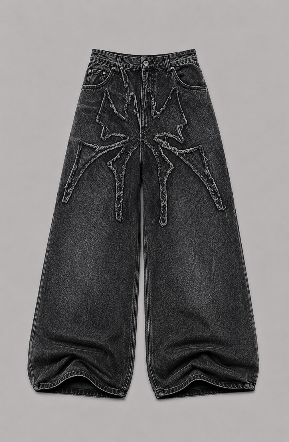 Spider Design Extra Baggy Jeans