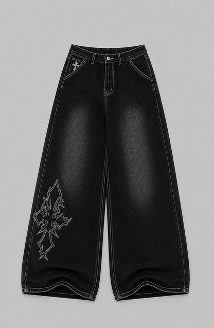 Big Cross Baggy Jeans