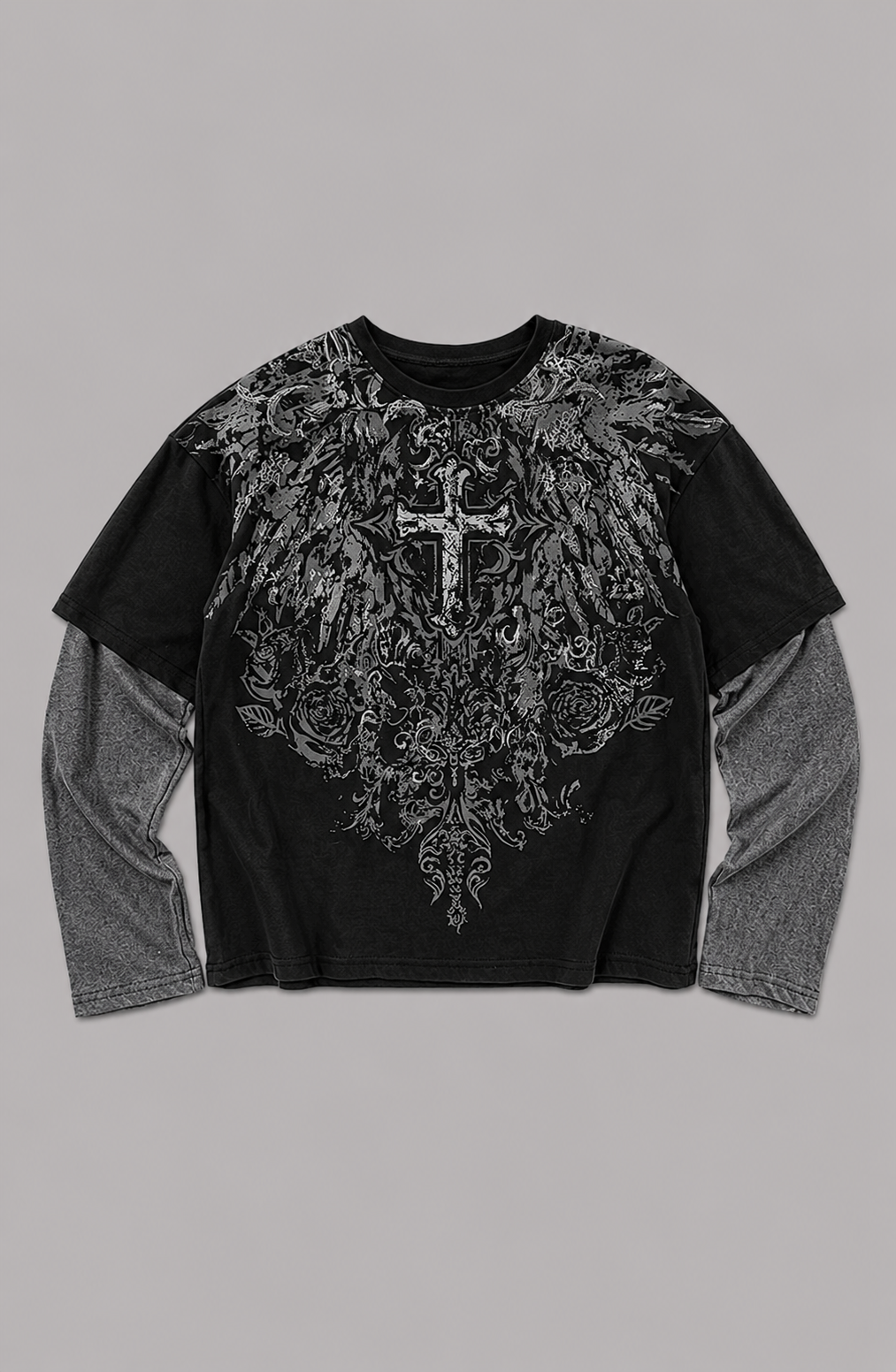 Gothic Cross Baggy Long Sleeve